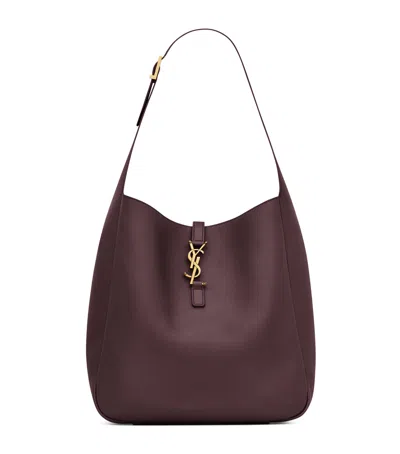 Saint Laurent Le 5 A 7 Supple Large Leather Hobo Bag In Brown