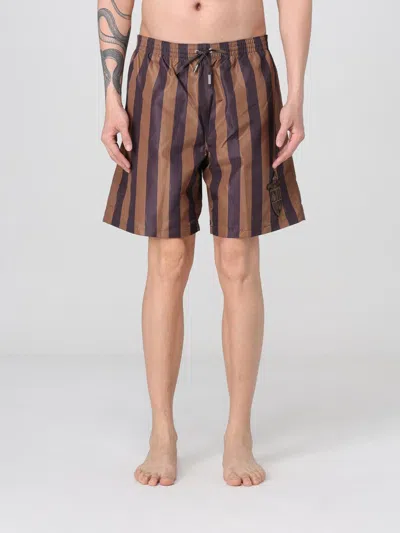 Fendi Printed Polyester Swimming Shorts In Multi