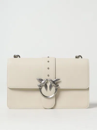 Pinko Love One Bag In Leather In White 1