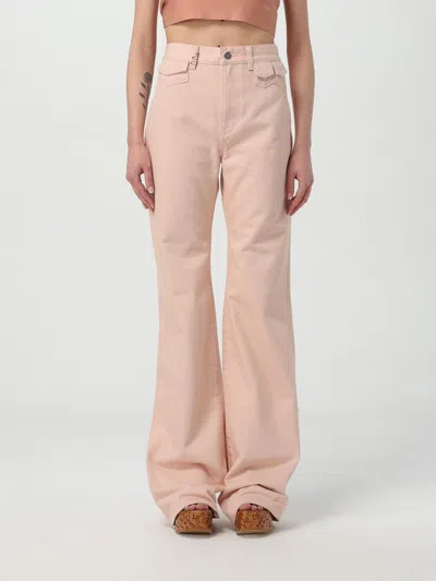 Chloé High Rise Flare Jeans In Pink