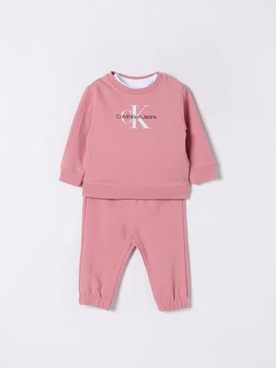 Calvin Klein Logo-print Tracksuit (set Of Three) In Pink