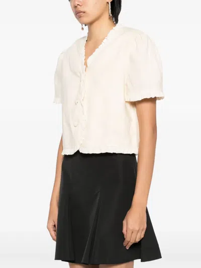 Reformation Bess Linen Top In Neutral