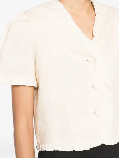 Reformation Bess Linen Top In Neutral