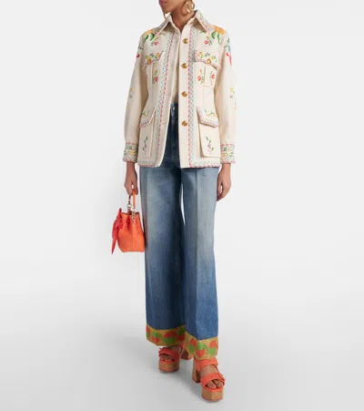 Jimmy Choo Fayence 95 Raffia Platform Mules In Orange