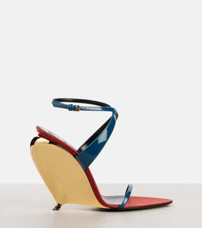 Saint Laurent Tallulah Wedges In Multi