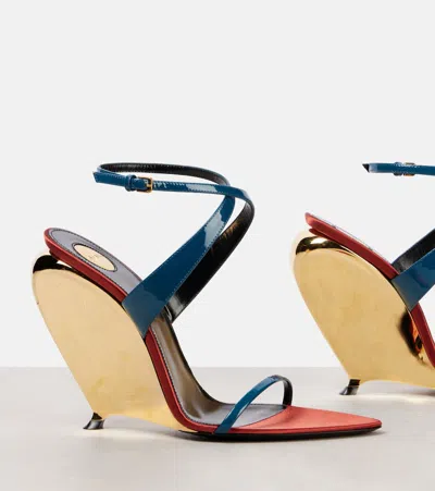 Saint Laurent Tallulah Wedges In Multi