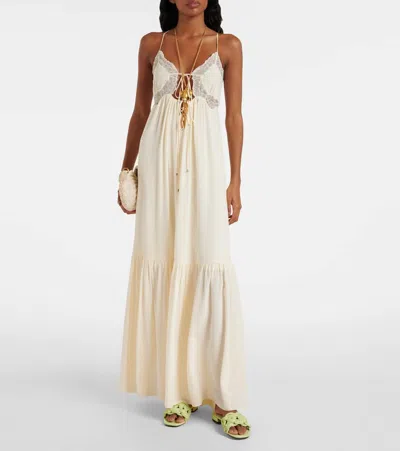 Jimmy Choo Chara Raffia And Leather Slides In Green