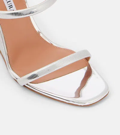Aquazzura Riviera Wedge-sandalen 95mm In Gray