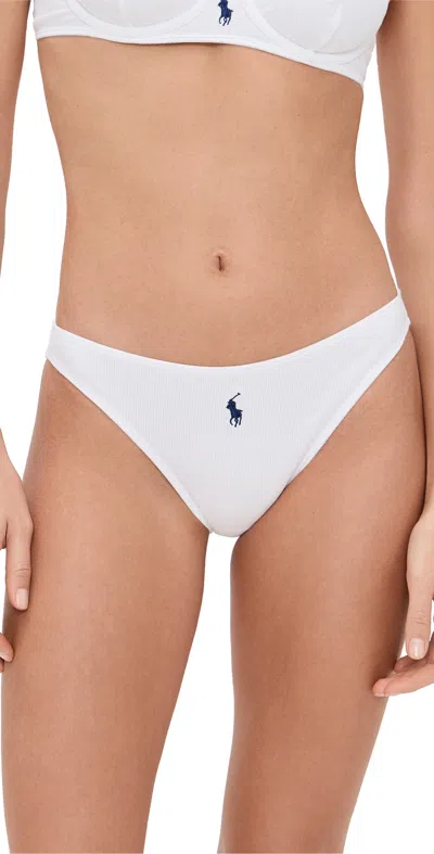 Polo Ralph Lauren Modern Rib Bikini Briefs In White
