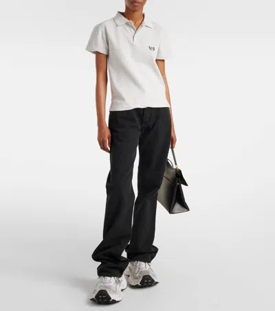 Balenciaga Logoed Polo Shirt In White