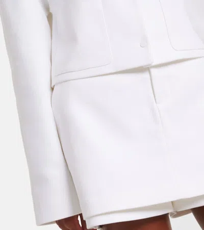Vince Collarless Jacket Optic White In White