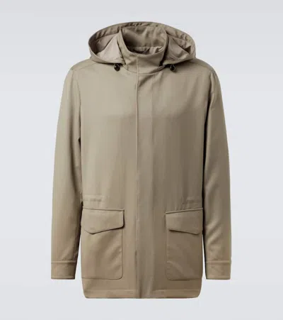 Thom Sweeney Wool Field Jacket In Grey