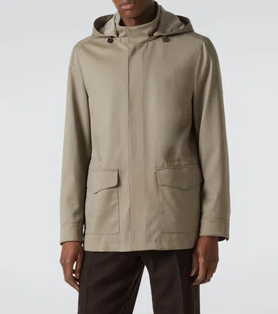 Thom Sweeney Wool Field Jacket In Grey