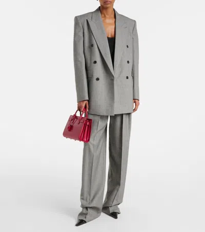 Saint Laurent Sac De Jour Nano Top-handle Bag In Smooth Leather In Red