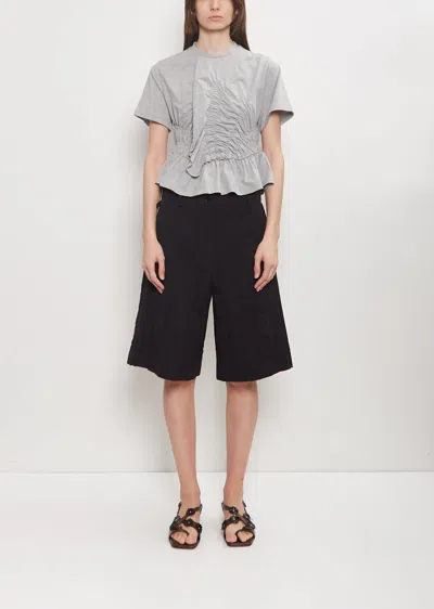 Cecilie Bahnsen Annika Quilted Knee-length Shorts In Black