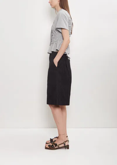 Cecilie Bahnsen Annika Quilted Knee-length Shorts In Black