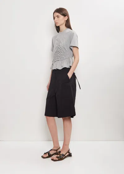 Cecilie Bahnsen Annika Quilted Knee-length Shorts In Black