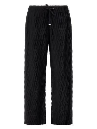 Herno Trousers In Wrinkled Effect In Black
