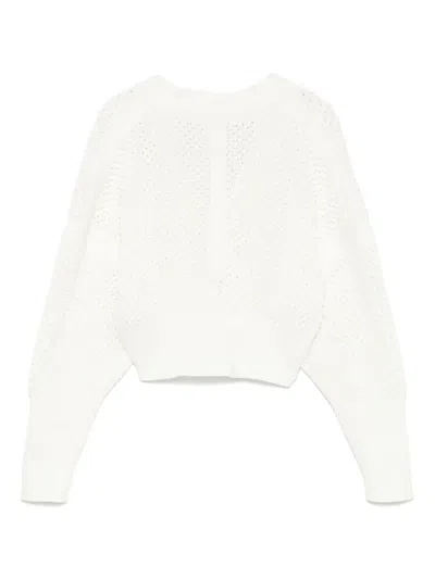 Cfcl Lattice Cardigan In White