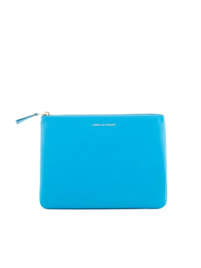 Comme Des Garçons Classic Leather Line Wallet Accessories In Blue