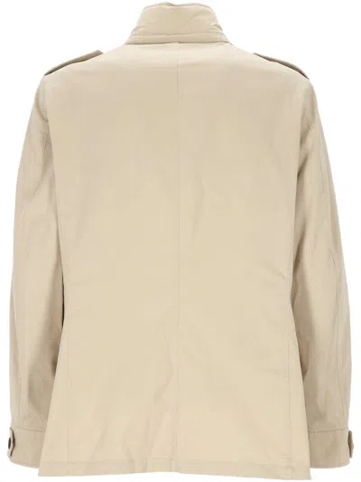 Moorer Multipocketed Brueguel Down Jacket With Extractable Hood In Beige