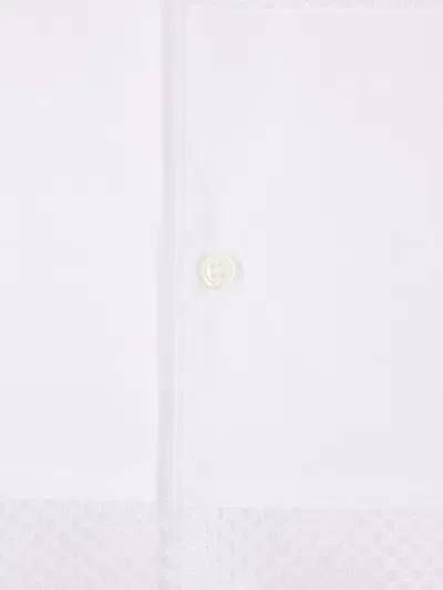 Comme Des Garçons Homme Deux Cotton Shirt W/ Mesh Inserts In White