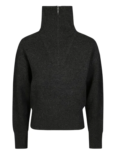 Isabel Marant Étoile Isabel Marant Etoile Woman Charcoal Stretch Wool Blend Laranne Sweater In Grey