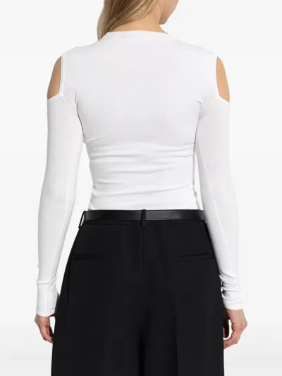 Max Mara Vik Cold Shoulder Sweater In White