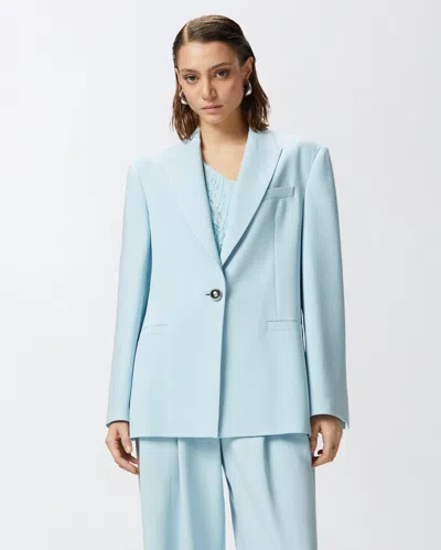 Pinko Cady Single-breasted Jacket In Crystal Blue