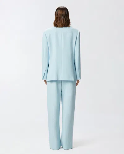 Pinko Cady Single-breasted Jacket In Crystal Blue
