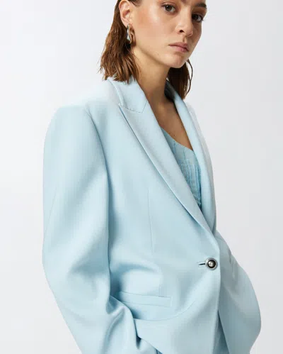 Pinko Cady Single-breasted Jacket In Crystal Blue
