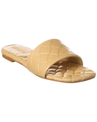 Bottega Veneta Skin Pink Nappa Leather Padded Slippers In Beige
