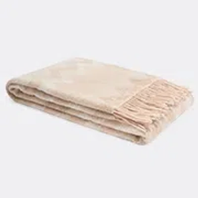 Missoni Plaid Gessetti 130x190 Cm In Wool Blend Zig Zag In Natural