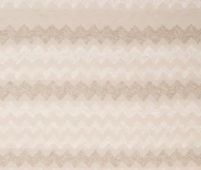 Missoni Plaid Gessetti 130x190 Cm In Wool Blend Zig Zag In Natural