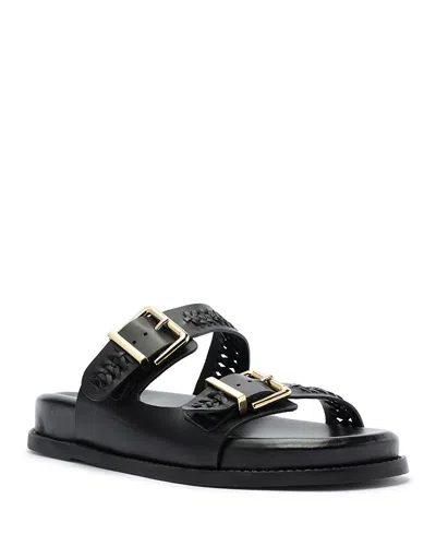 Schutz Blake Two-strap Platform Sandal In Black