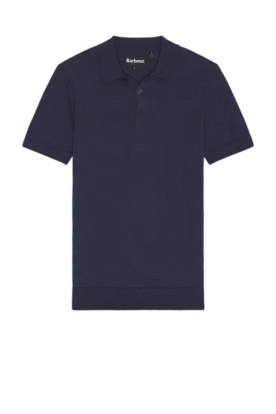 Barbour Buston Knit Polo In Navy