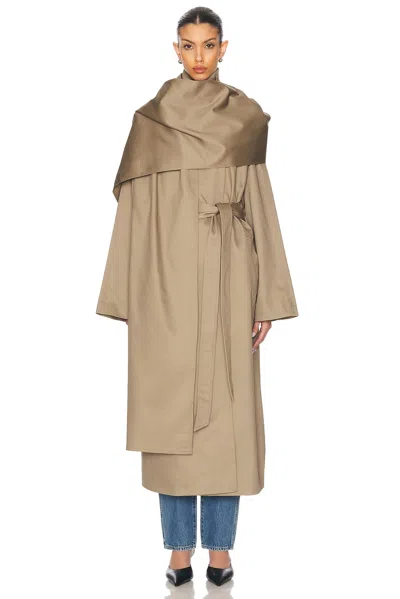 Eaves Yuna Trench Coat In Brown