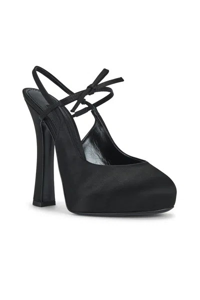 Dolce & Gabbana Vally 105 Satin Slingback Pumps In Black