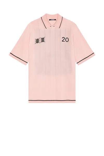 Jacquemus Le Polo Liga Football Polo In Light Pink