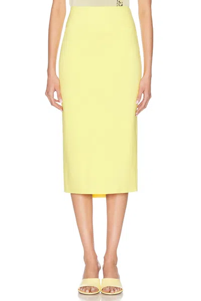 Jacquemus Hourglass Draped Midi Skirt In Yellow