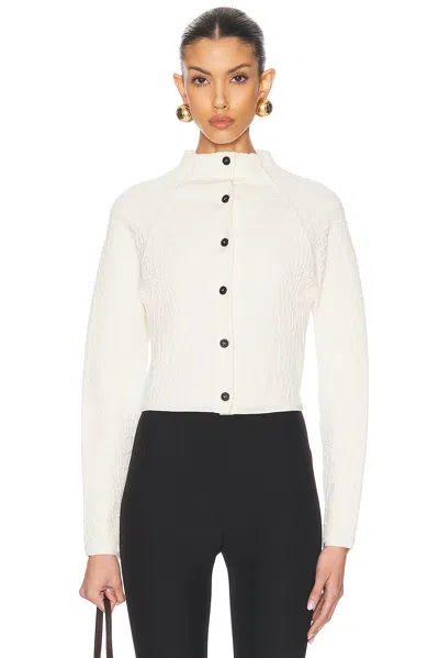Jacquemus Scala High-neck Cropped Cardigan In Neutral