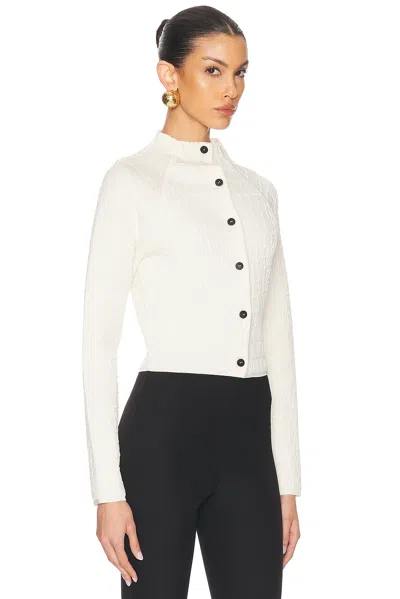 Jacquemus Scala High-neck Cropped Cardigan In Neutral