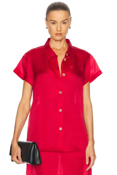 Khaite Keefe Silk Shirt In Red