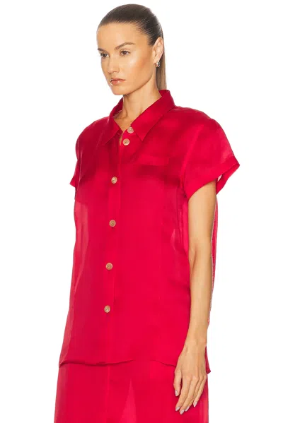 Khaite Keefe Silk Shirt In Red