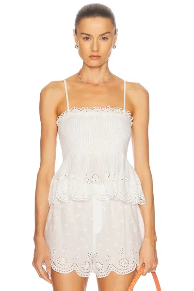 Loveshackfancy Condie Top In Optic White