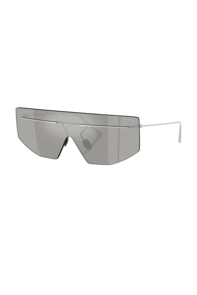 Prada Shield Sunglasses In Silver