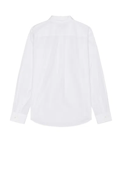 Theory Irving Linen Button Down Shirt In White