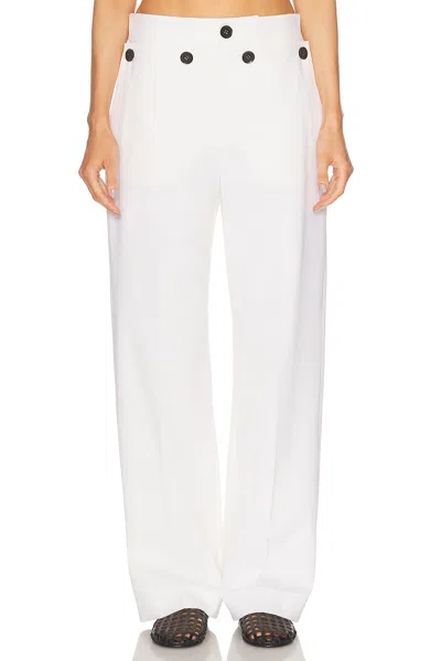 Proenza Schouler Oliver Pant In Wool Gabardine In White