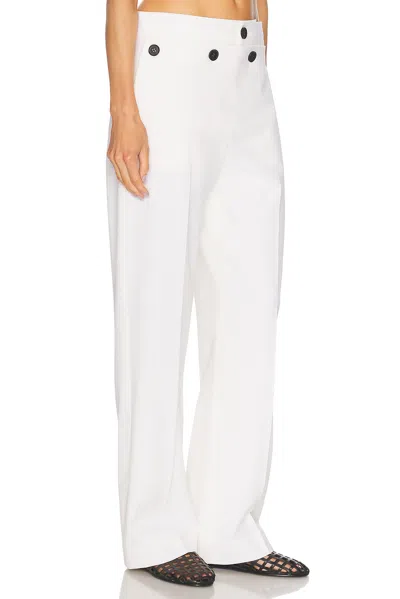 Proenza Schouler Oliver Pant In Wool Gabardine In White