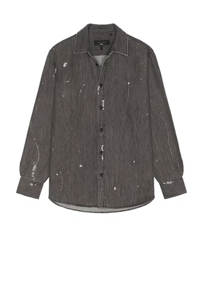 Rag & Bone Denim Matthew Shirt In Panited Charcoal
